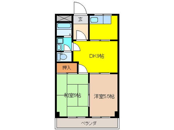 メリーモア高雄の物件間取画像